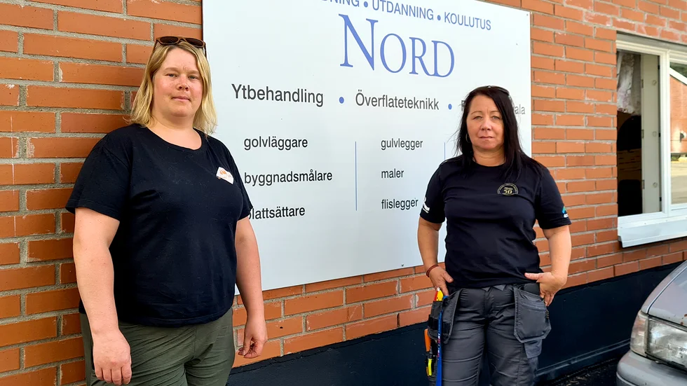 Elina Hägg och Susanne Wennberg, vikarierande bygglärare.