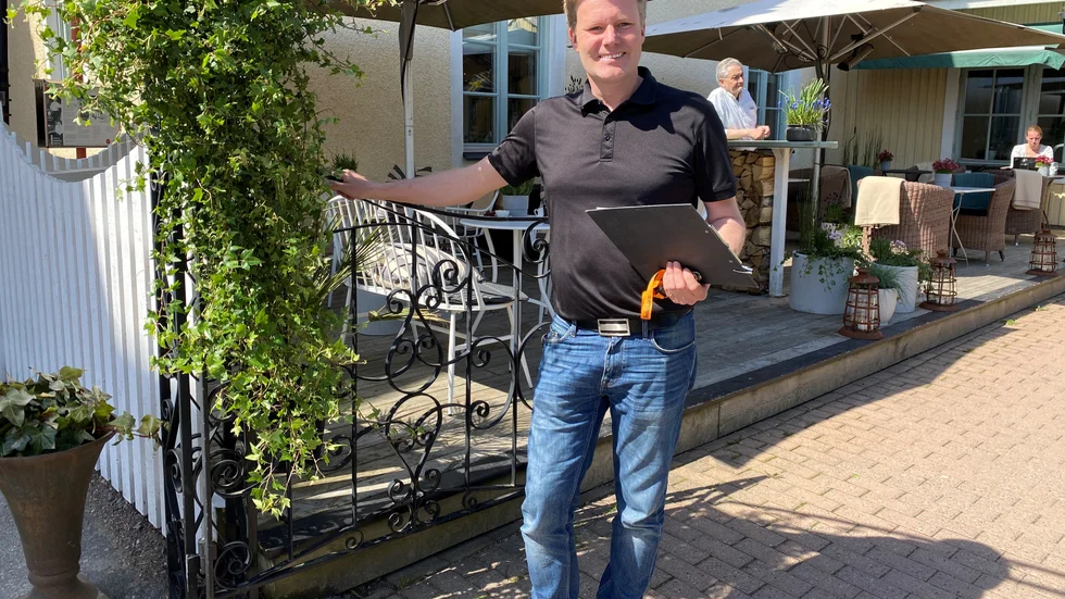 Andreas Turesson från Trosa Stadshotell är med i styrelsen för Föreningen Gröna Kusten. Han hoppas på lika mycket besök längs Utflyktsvägen i år som det var förra året.