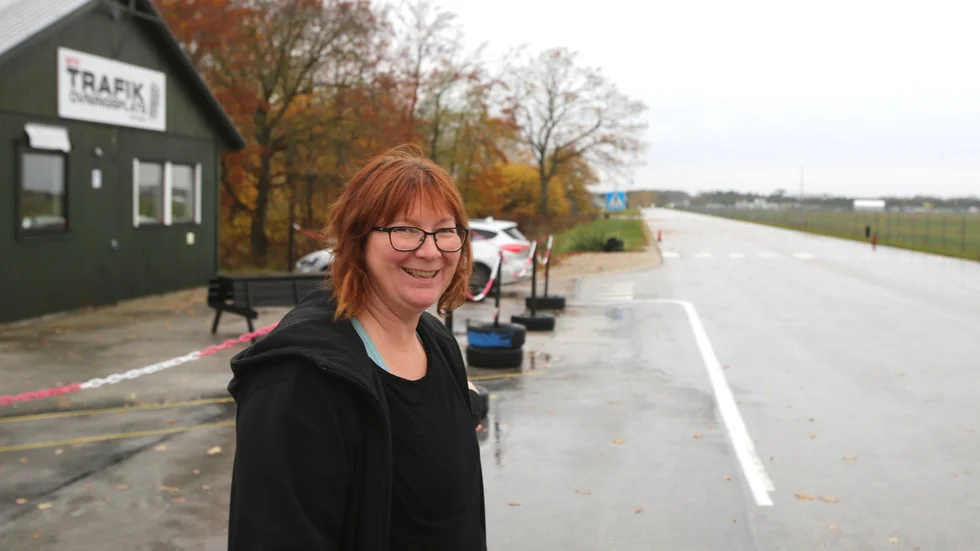 Anna Rönnle, NTF Öst. Här vid Visbys trafikövningsplats, eller "halkbanan", som de flesta kallar den.