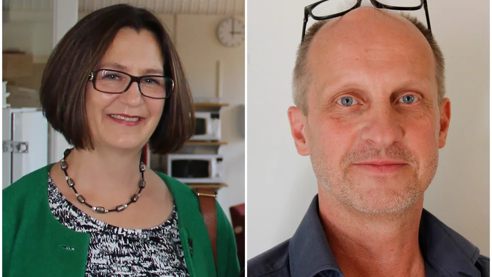 Anneli Löfling och Lars O. Holmberg är två av grundarna av det nya gemensamma partiet från Uppsala läns lokalpartier.