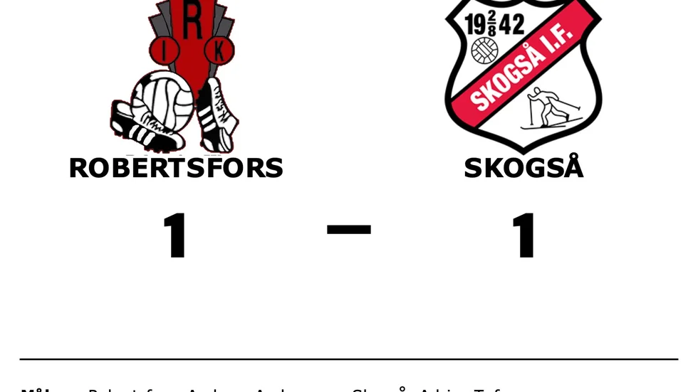Robertsfors IK spelade lika mot Skogså IF