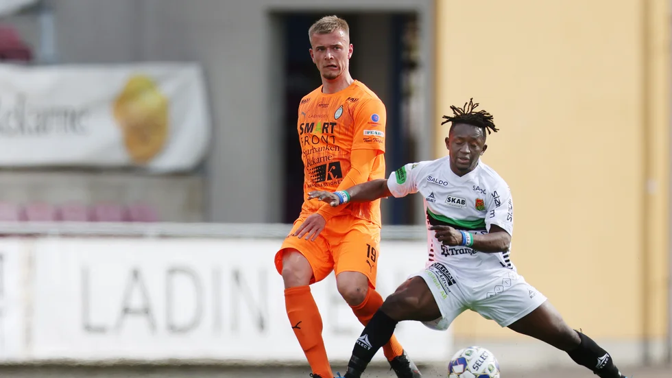 Alexander Ahl-Holmström gjorde två mål för sitt AFC Eskilstuna mot Akropolis, men kunde inte följa upp målsuccén mot Gais. 
