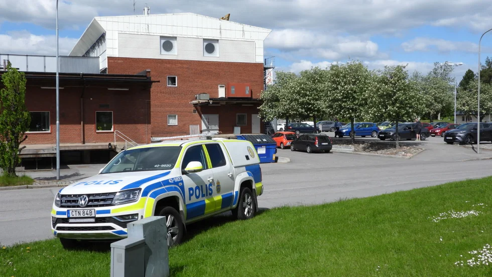 Polis var på plats i Vilbergen under tisdagen.