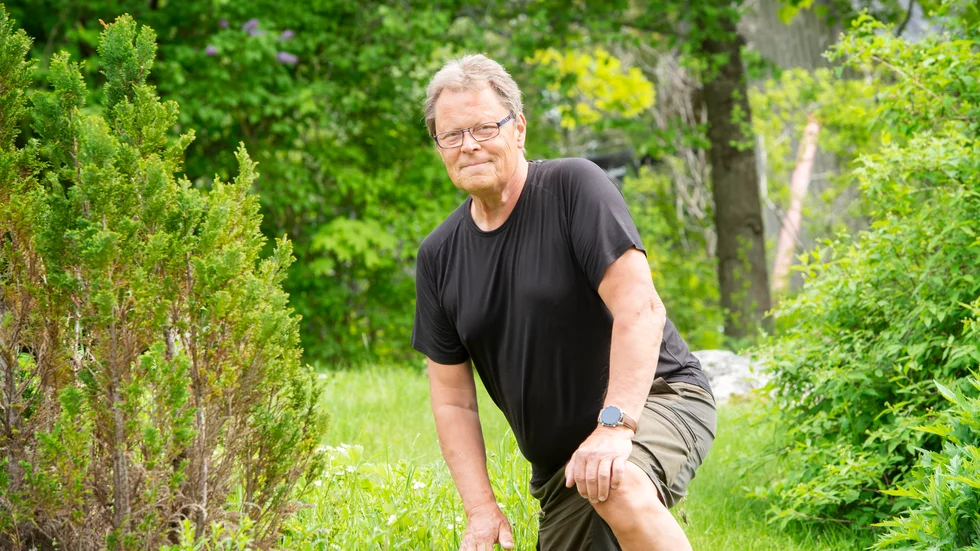 Här växte det parkslide. Hans Eriksson lyckades trötta ut växten. Han tog ner alla nya skott och sprutade. Till sist var den borta.