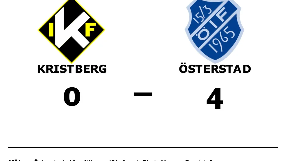 Kristbergs IF förlorade mot Österstads IF