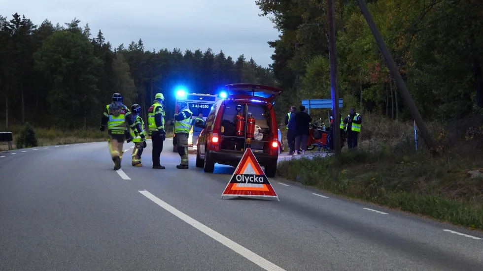 Räddningstjänsten ryckte ut till olycksplatsen.