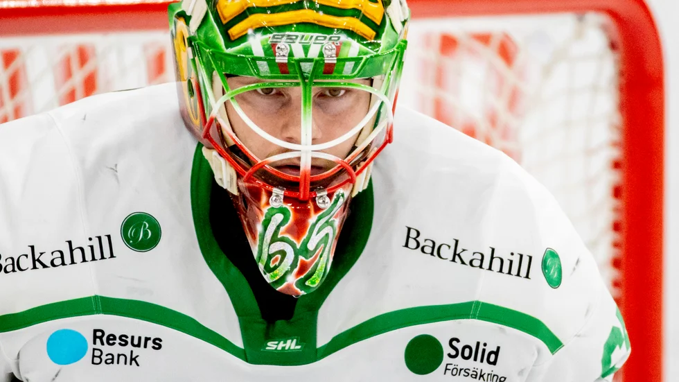 Christoffer Rifalk höll sin andra nolla i kvartsfinalserien mot Frölunda, som Rögle nu leder med 3–0 i matcher.