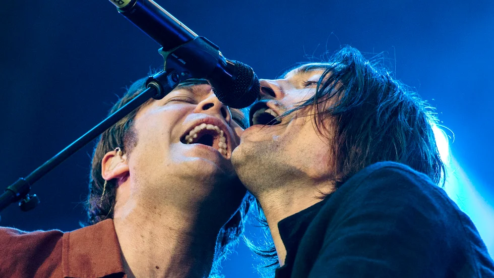 Björn Dixgård och Gustaf Norén i Mando Diao, där Norén tidigare ingick. Arkivbild.