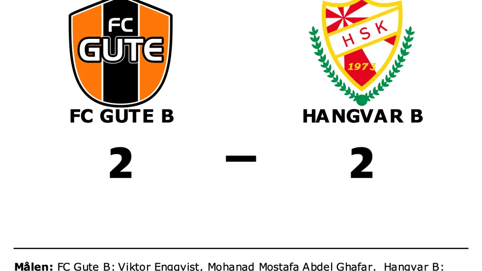 FC Gute B spelade lika mot Hangvar B