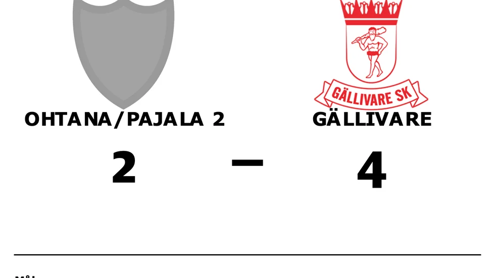 Ohtana/Pajala 2 förlorade mot Gällivare