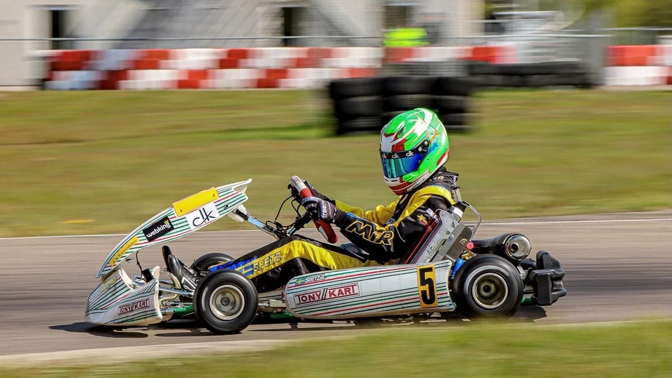 Alxander Spetz, kartingtalang från Linköping, har börjat säsongen bra.