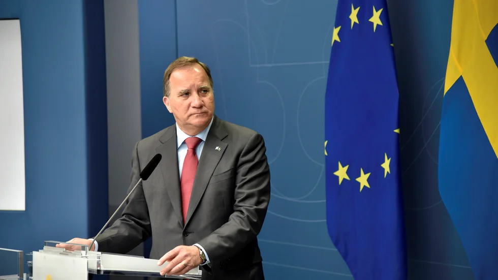 Statsminister Stefan Löfven och hans regering kan fällas på måndag. Arkivbild.