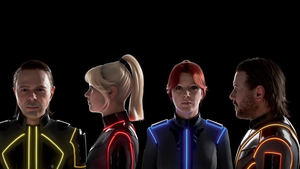Abba-medlemmarna har förevigats i digital form för sina kommande scenframträdanden. Pressbild.