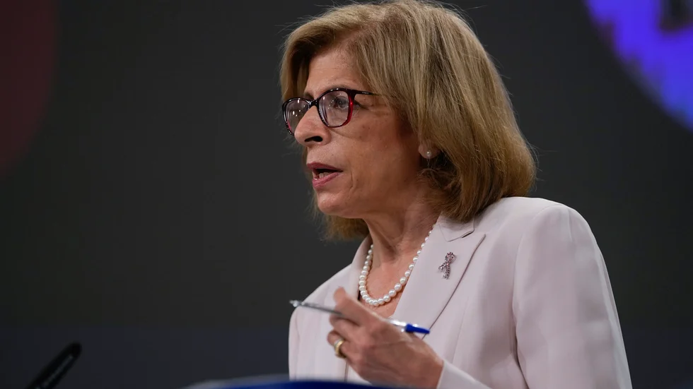 EU:s hälsokommissionär Stella Kyriakides. Arkivfoto.