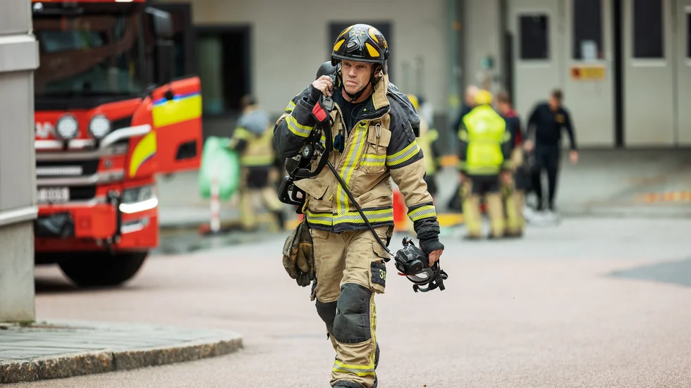 Räddningstjänsten sanerade efter gasutsläppet vid Ångströmlaboratoriet.  