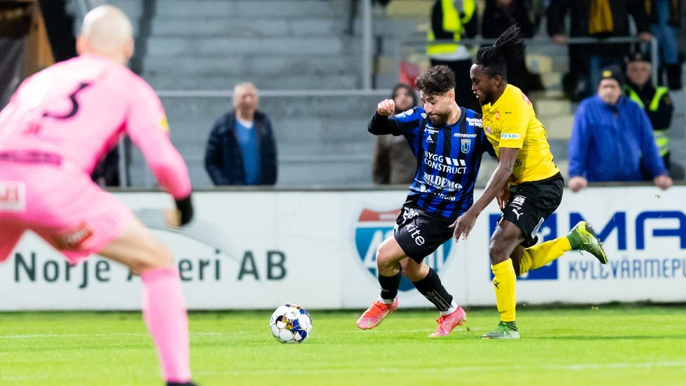 Moustafa Zeidan i matchen mot Mjällby.