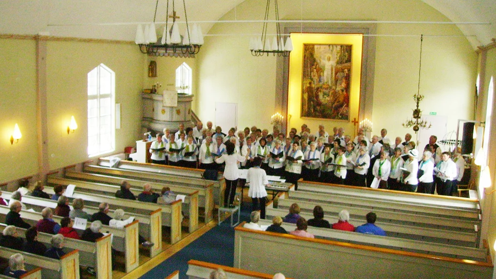 Tärendö kyrka. Bild från körkonsert 2010.