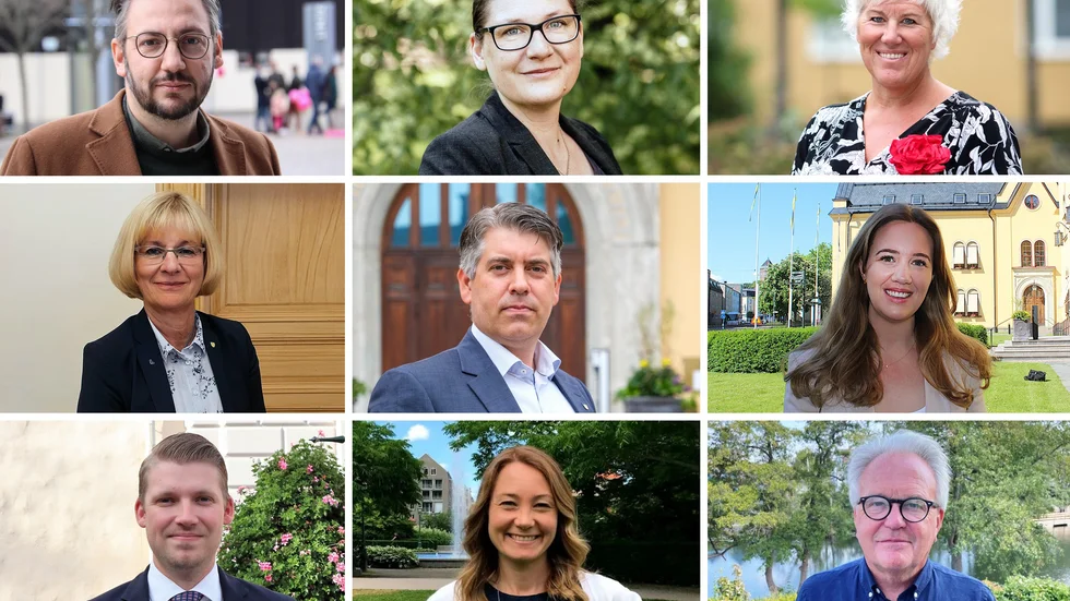 Muharrem Demirok (C), Jessica Eek (V), Kristina Edlund (S), Åsa Wennergren (L), Niklas Borg (M), Denisé Cassel (KD), Chris Dahlqvist (SD), Rebecka Hovenberg (MP), Christer Mård (LL).