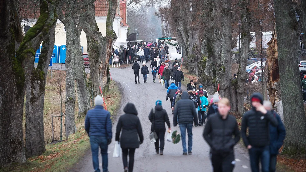 Så här kan det se ut på Öster Malmas julmarknad. I år blir det helgen 20 - 21 november. Utsikterna till snö är väl ... sådär.