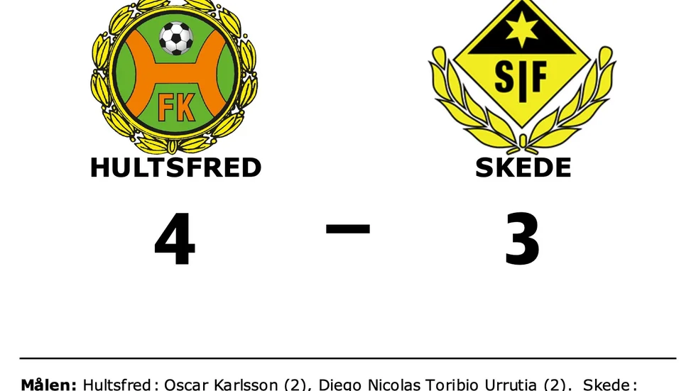 Hultsfreds FK vann mot Skede IF