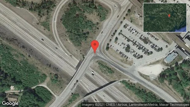Stopp på E20 på grund av en singelolycka