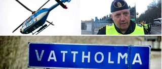 Rånare jagades i Vattholma av polishelikopter – har nu gripits