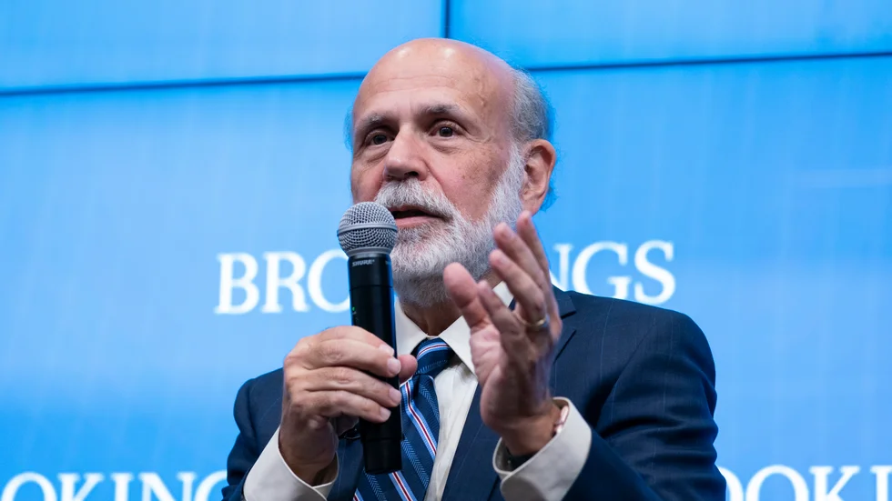 Nobelpristagaren i ekonomi och tidigare Fed-chefen Ben Bernanke talade på ett seminarium på Brookings Institution i Washington på måndagen.