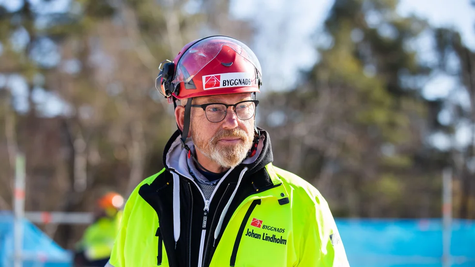 Johan Lindholm, förbundsordförande för Byggnads.