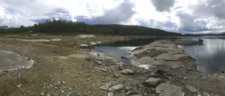 Nivån 3,5 meter lägre än normalt