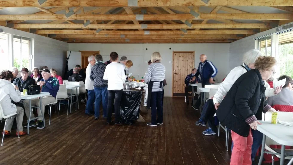 Grillat. Fick avnjutas inomhus.