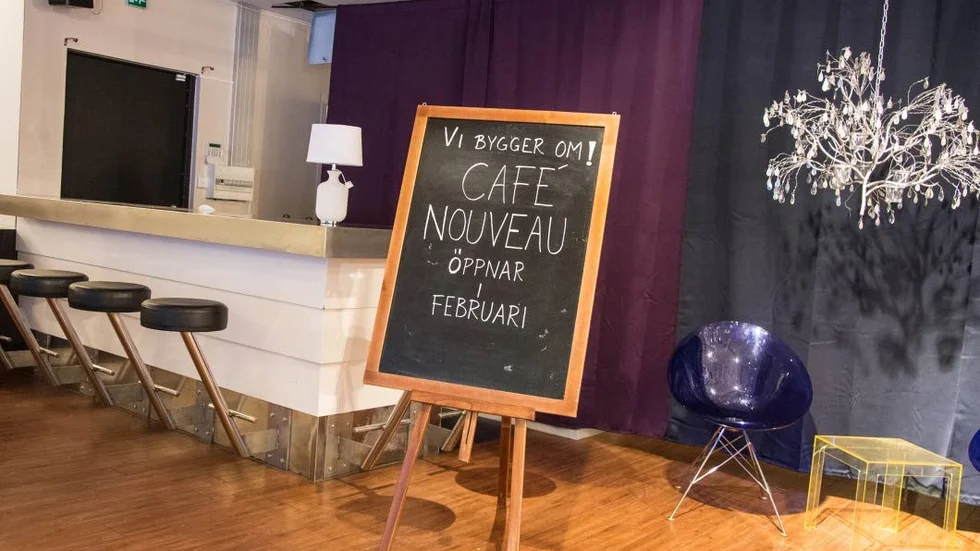 Öppnar snart. I det som tidigare var Hildurs kök öppnas nuinom kort Café Nouveau.