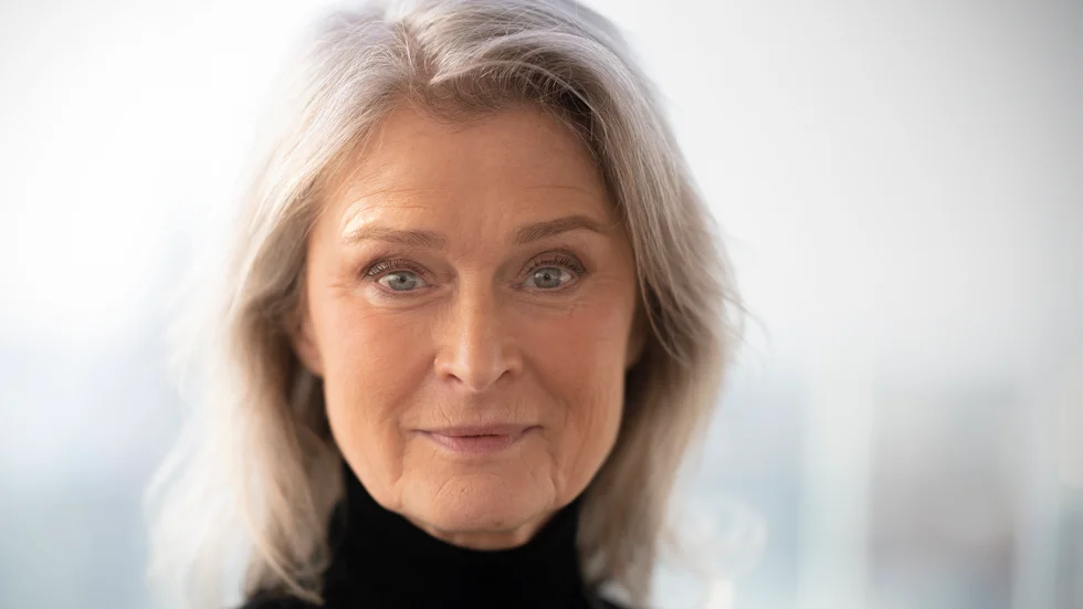 Lena Endre spelar tillsammans med Alexander Karim i "Glaciär". Arkivbild.
