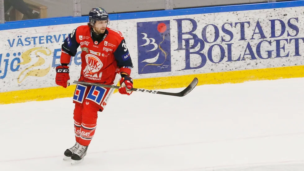 Ryan Gropp i sin hemmapremiär för VIK.