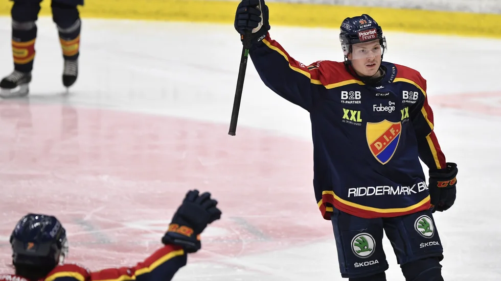 Linus Andersson var starkt bidragande till att Djurgården tog två poäng borta mot Rögle. Arkivbild.