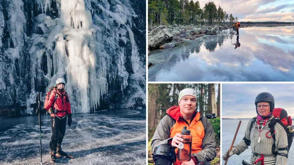 Jitka Zakova och Johan Simu älskar frihetsskänslan när de susar fram på isen. De är noggranna med säkerheten och åker gärna tillsammans med Friluftsfrämjandet i Nyköping, där Katarina Moberg är ledare.