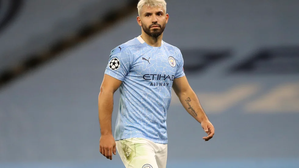 Manchester City-stjärnan Sergio Agüero har smittats med coronaviruset. Arkivbild