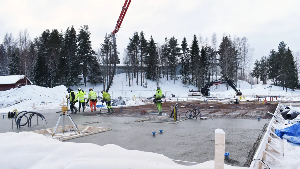 Verkligheten: Bygget är igång sedan länge. 