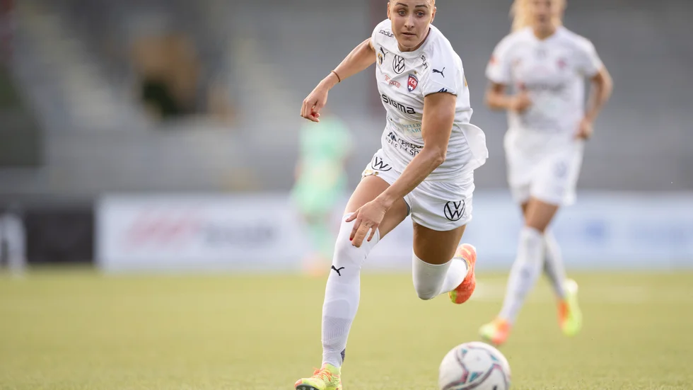 Sanne Troelsgaard bröt sin måltorka när Rosengård besegrade Piteå. Arkivbild.