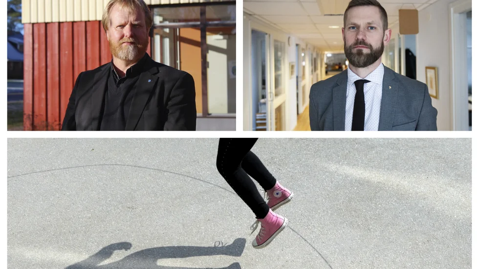 Bildningschef Per-Arne Sterner och bildningsnämndens ordförande, Mark Henriksson (M) gläds åt att Motala kommun steppat upp i årets skolranking.