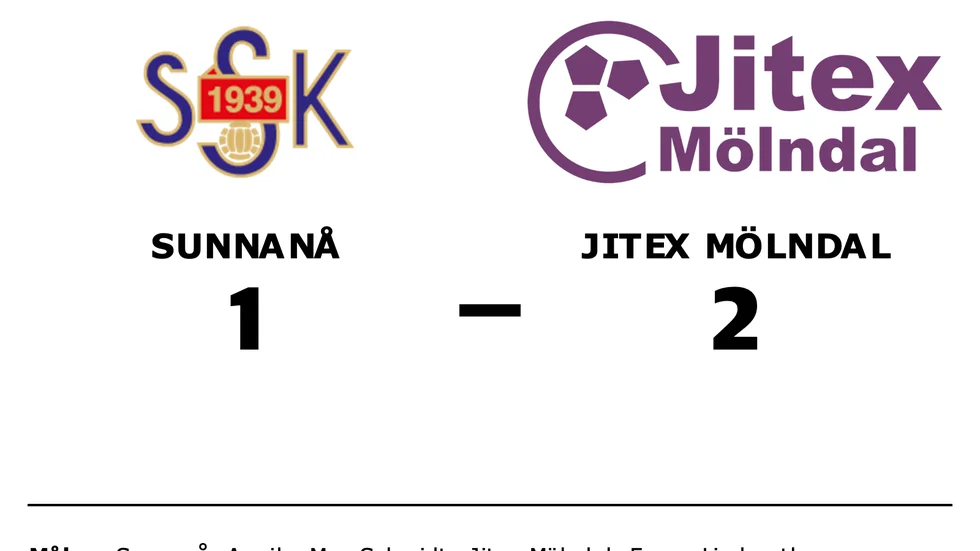 Sunnanå förlorade mot Jitex Mölndal