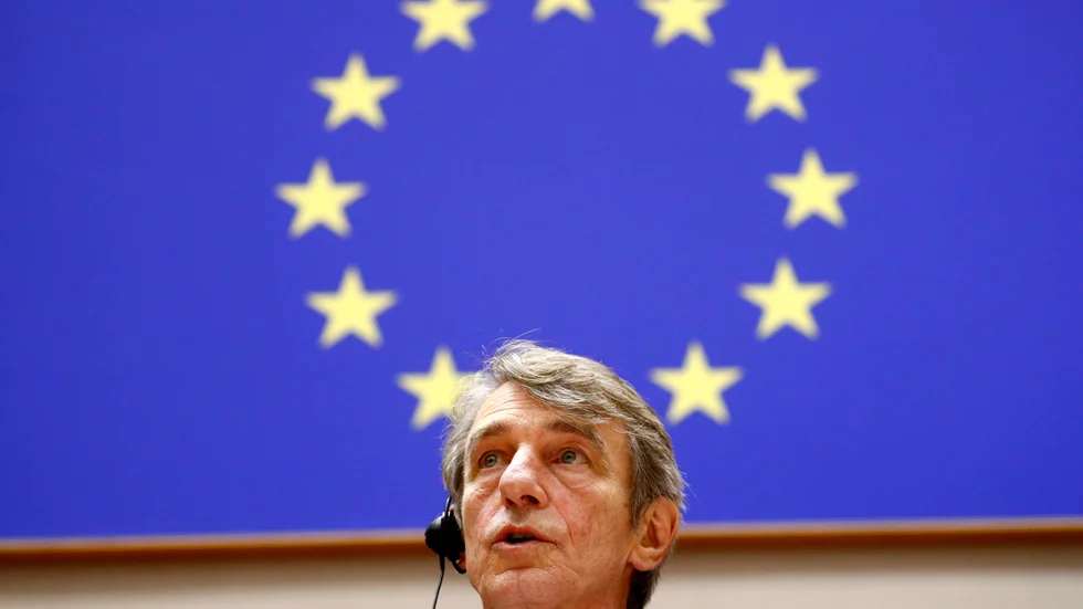 EU-parlamentets talman David Sassoli. Arkivfoto.