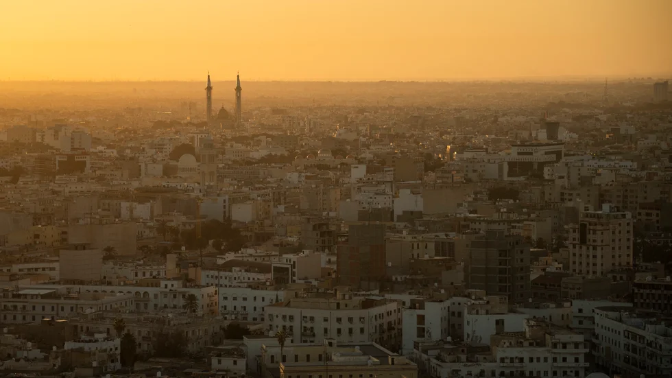 Soluppgång i Libyens huvudstad Tripoli. Arkivbild.