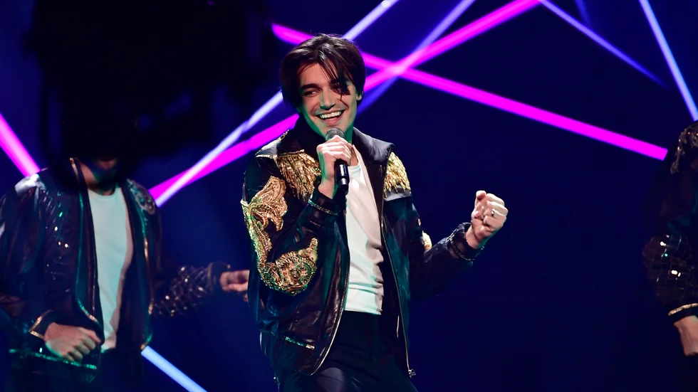 Anton Ewald tävlar med bidraget "New religion" i Melodifestivalen. Pressbild.