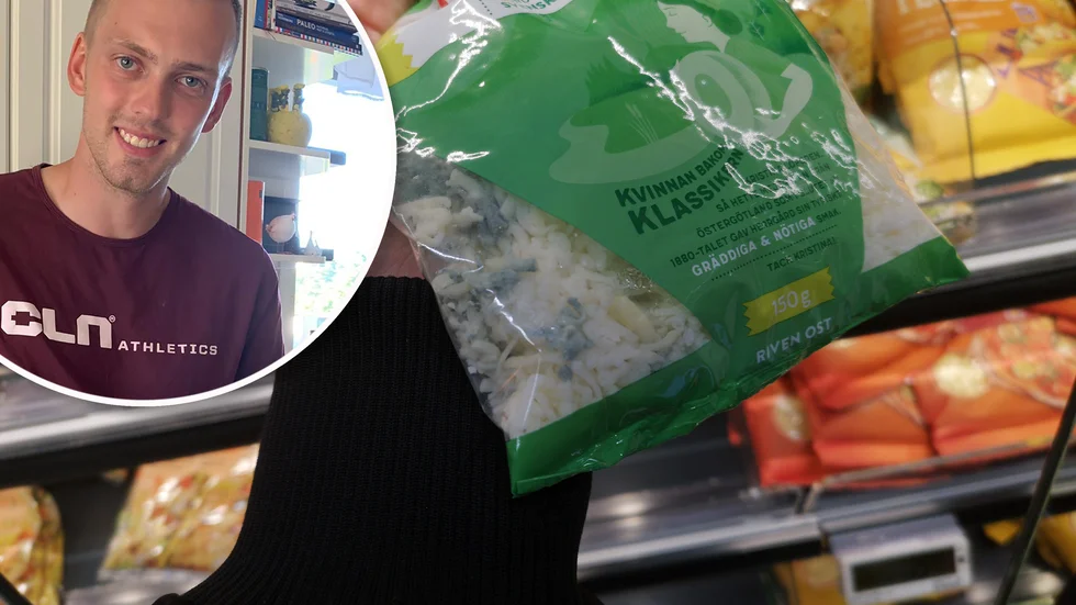 Pontus Lindell larmade personalen på Ica Maxi om möglig rivost i kyldisken. Trots det låg samma ost kvar i disken efter tre veckor.