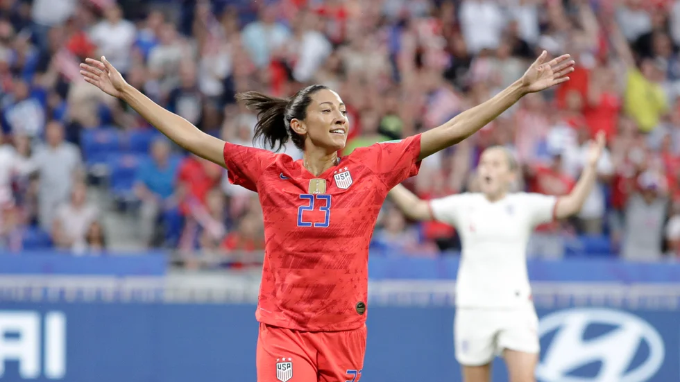 Christen Press under VM-semifinalen i fjol.