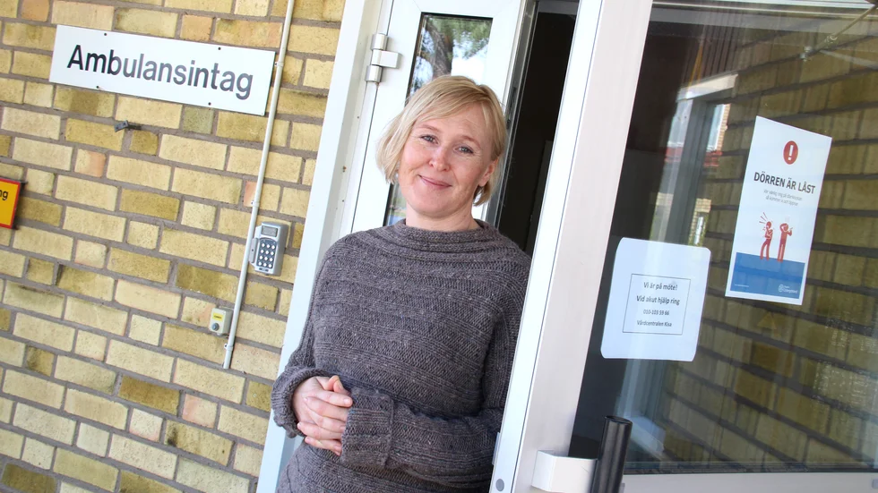 Susanne Svärm, verksamhetschef på vårdcentralen i Kisa, vill ännu inte kommentera sepsisfallet med Kisabon Per Svensson Borrud.