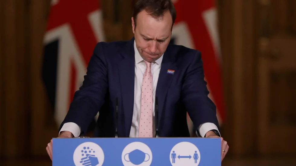 Storbritanniens hälsominister Matt Hancock. Arkivbild.