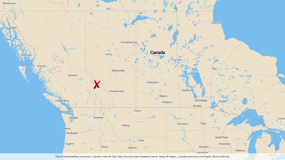 Olyckan inträffade i en nationalpark i provinsen Alberta, Kanada.