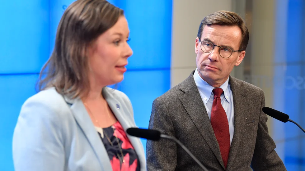 Deras krav betyder i praktiken en hårdför linje mot splittrade kärnfamiljer på flykt. Riksdagsledamöterna Maria Malmer Stenergard (M) och Ulf Kristersson (M).