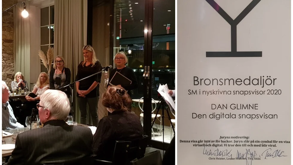I helgen hamnade Dan Glimne bland de topp tre bästa snapsvisorna i landet. Nu väntar VM. 